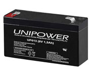 BATERIA SELADA - 6V 1,3AH - UNIPOWER