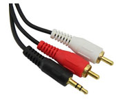 CABO DE AUDIO 2RCA + 1P2 ST - 1,50 MTS DOURADO