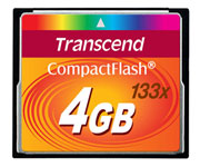 CARTAO COMPACT FLASH 4GB 133X TRANSCEND